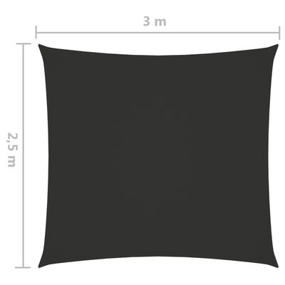 vidaXL Zonnescherm rechthoekig 2,5x3 m oxford stof antracietkleurig