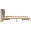 vidaXL Bedframe met hoofdeinde Bruin 135 x 190 cm Massief grenenhout