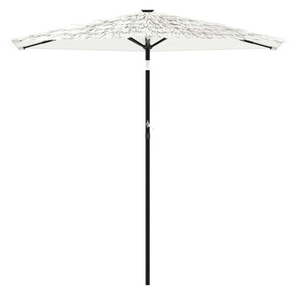 vidaXL Parasol met stalen paal 223x223x213 cm wit