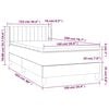 vidaXL Boxspring met matras fluweel donkergroen 100x200 cm