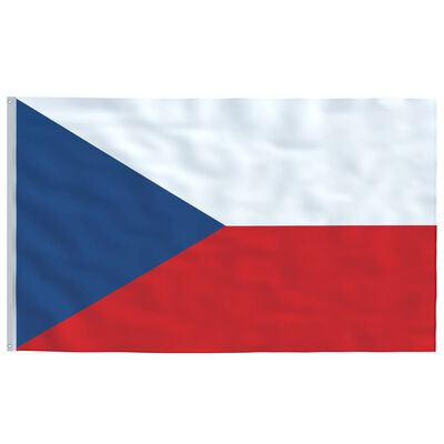 vidaXL Vlag met vlaggenmast Tsjechië 6 m aluminium