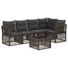 vidaXL Tuinbankenset 6 st Grijs poly rattan