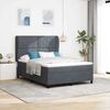 vidaXL Boxspringbed met matras Donkergrijs 190 x 140 cm Fluweel