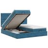 vidaXL Ottoman bed met matras met hoofdeinde 2 st Donkerblauw Fluweel