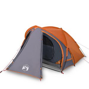 vidaXL Koepeltent 2-persoons waterdicht grijs en oranje