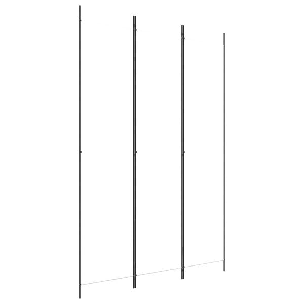 vidaXL Kamerscherm met 3 panelen 150x220 cm stof wit