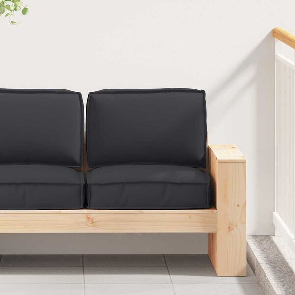 vidaXL Pallet Kussen Set 2 pcs Zwart Oxford Stof