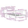 vidaXL Bed met boekenkast zonder matras massief grenenhout 75x190 cm