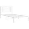 vidaXL Bedframe met hoofdbord metaal wit 90x190 cm