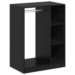 vidaXL Kledingkast Zwart eiken 77 x 48 x 102 cm Bewerkt hout