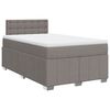 vidaXL Boxspring met matras stof taupe 120x200 cm