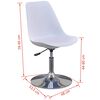 vidaXL Eetkamerstoelen draaibaar 2 st kunstleer wit