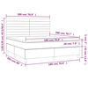 vidaXL Boxspring met matras en LED stof donkergrijs 180x200 cm
