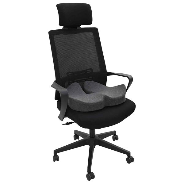 vidaXL Zitkussen &Eacute;&eacute;nkleurig Donkergrijs 50 x 43 x 10 cm Traagschuim