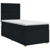 vidaXL Boxspringbed met matras met hoofdeinde Zwart 90 x 200 cm Stof