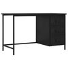 vidaXL Bureau met lades industrieel 120x55x75 cm staal zwart