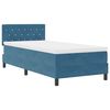 vidaXL Boxspringbed met matras Donkerblauw 90 x 190 cm Fluweel