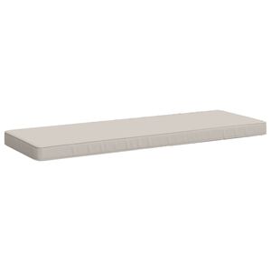 vidaXL 1-delig Bankkussen VUGHT 100% Polyester Wit 100 x 40 x 5 cm
