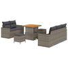 vidaXL Tuin Sofa Set met kussen 8 pcs Grijs poly rattan