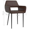 vidaXL Eetkamerstoelen 2 st kunstleer bruin