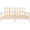 vidaXL Bedframe met hoofdbord massief hout