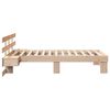 vidaXL Bedframe met hoofdeinde Bruin 90 x 190 cm Massief grenenhout