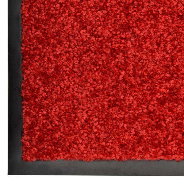 vidaXL Deurmat wasbaar 60x180 cm rood