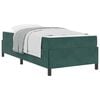 vidaXL Bedframe met matras Donkergroen 90 x 200 cm Stof