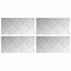 vidaXL Trap Tread 4 st 40 x 20 cm Zilver Aluminium Rechthoekig