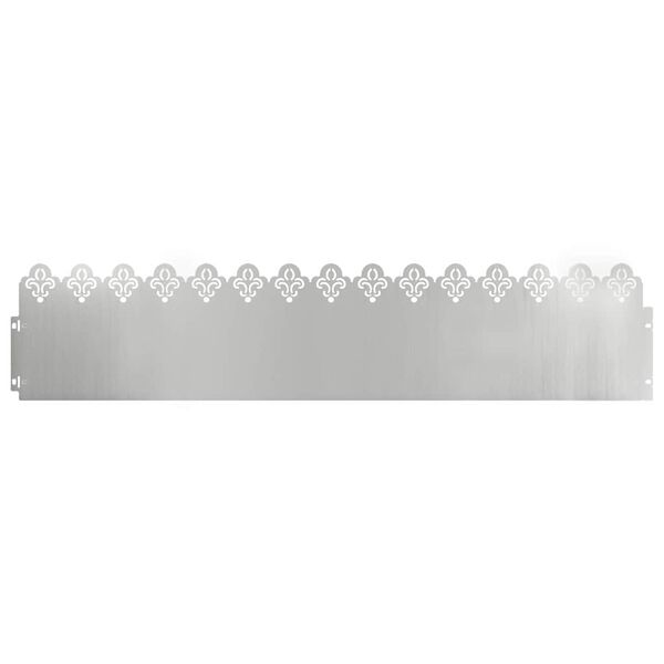 vidaXL Gazonranden 10 pcs Zilver 103 x 0,05 x 22 cm