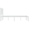 vidaXL Bedframe met hoofdbord metaal wit 120x200 cm