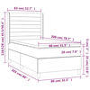 vidaXL Boxspring met matras en LED stof blauw 80x200 cm