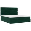 vidaXL Ottoman bed met matrassen en LED's 160x200cm fluweel