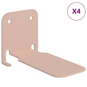 vidaXL Onzichtbare Zwevende Plank 4 st Roze 6 x 11 x 6,5 cm
