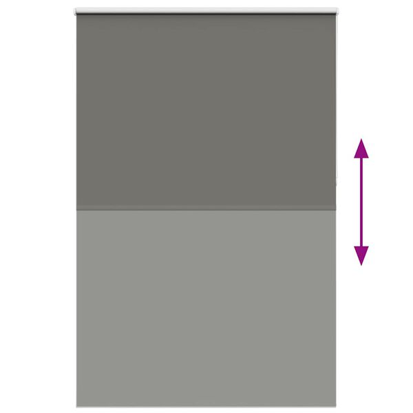 vidaXL Rolgordijn verduisterend 160x210 cm stofbreedte 156,6 cm grijs