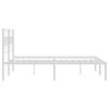 vidaXL Bedframe met hoofdbord metaal wit 140x200 cm