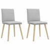 vidaXL Eetkamerstoelen 2 st stof wolk grijs