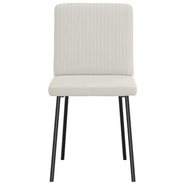 vidaXL Eetkamerstoelen 6 st fluweel crèmekleurig