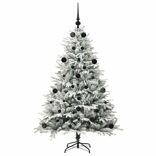 vidaXL Artificial Pre-lit Kerstboom met Ballenset Groen 150 cm
