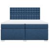 vidaXL Boxspring met matras stof blauw 200x200 cm