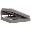 vidaXL LED Opslagbed met Matras Taupe 160 x 200 cm Stof