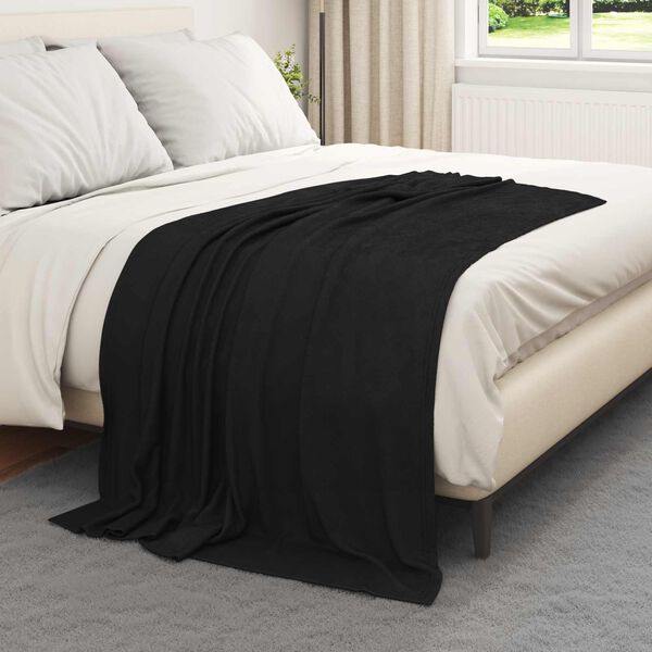 vidaXL Kleden 6 pcs Zwart 170 x 130 cm Fleece