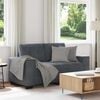 vidaXL Loveseat bank 160x77x82 cm fluweel donkergrijs