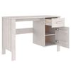 vidaXL Bureau HAMAR 113x50x75 cm massief grenenhout wit