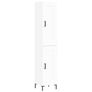 vidaXL Hoge kast 34,5x34x180 cm bewerkt hout wit