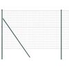 vidaXL Euro-hek met grondbevestiging 10 x 1,5 m PVC-Coated Staal Groen