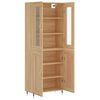 vidaXL Hoge kast 69,5x34x180 cm bewerkt hout sonoma eikenkleurig