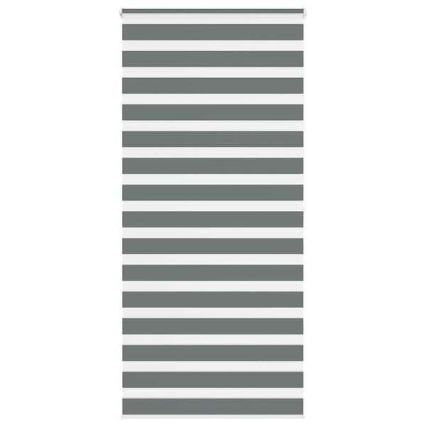 vidaXL Zebra rolgordijn 100x200 cm stofbreedte 95,9 cm donkergrijs