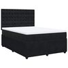 vidaXL Boxspring met matras fluweel zwart 140x190 cm
