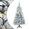 vidaXL Kunstmatige Inklapbare Kerstboom Wit 150 cm PE en PVC